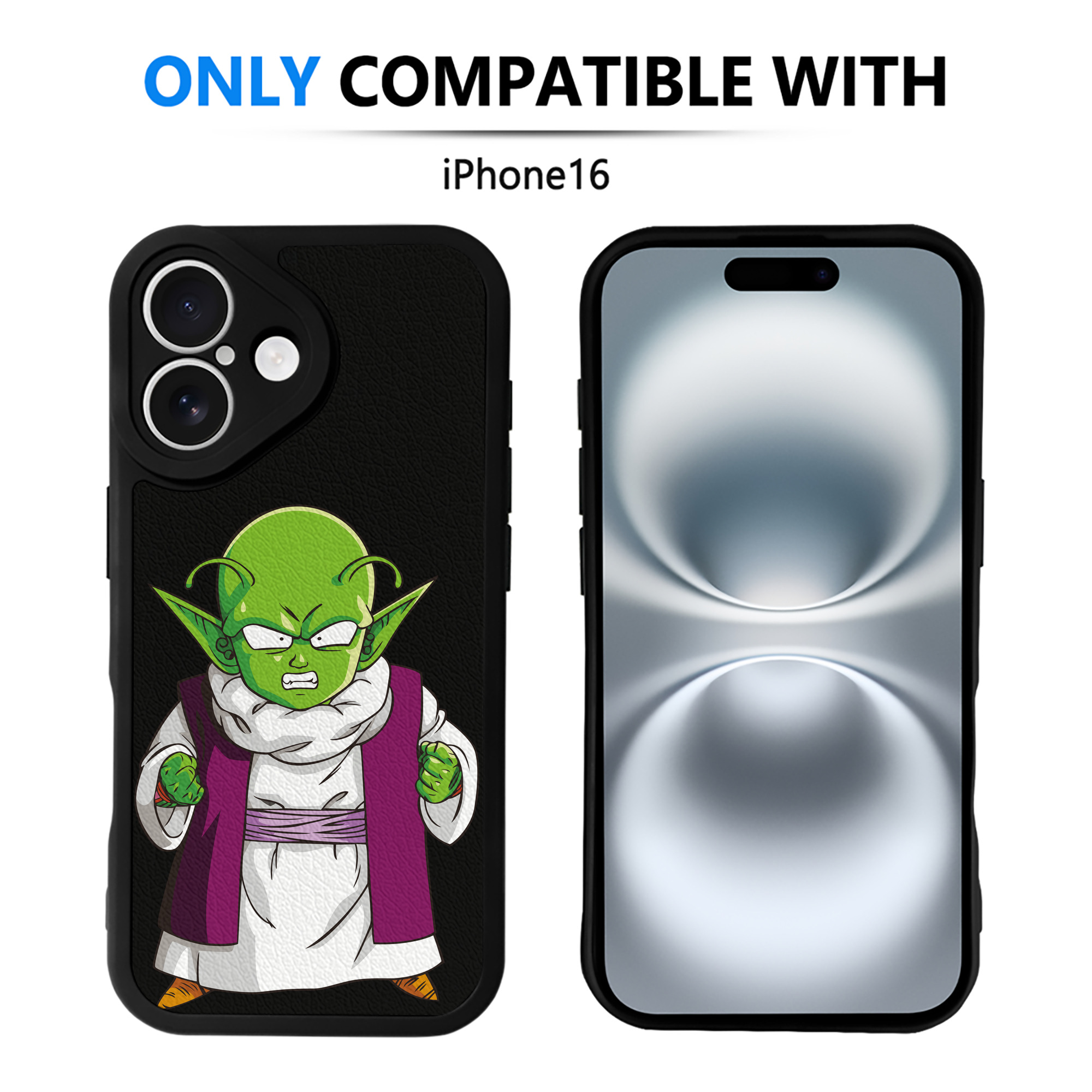 （画像用） ドラゴンボール ピッコロ DRAGON BALL Piccolo 【iPhone 16シリーズ対応】シリコンスマホケース（レザー調） 材質：シリコン